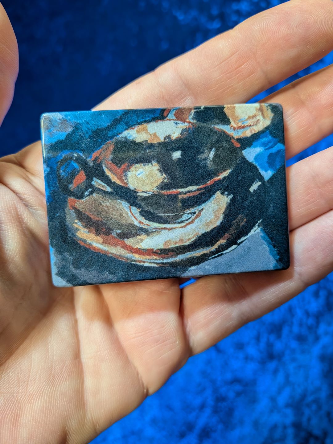 Fire Damaged Cup & Saucer 4 Fridge Magnet