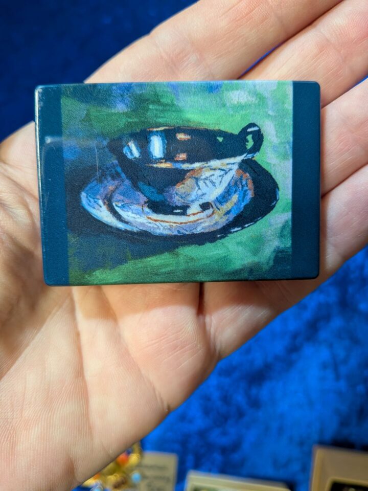 Fire Damaged Cup & Saucer 2 Fridge Magnet