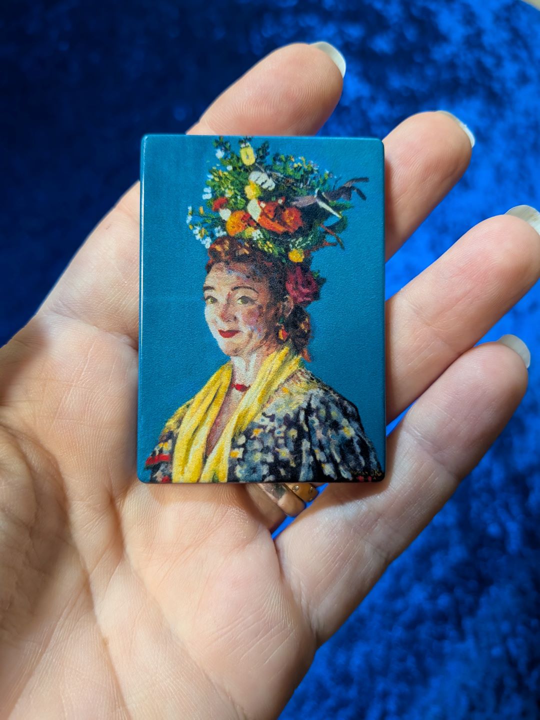 Flamenco and Headdress Self Portrait Fridge Magnet