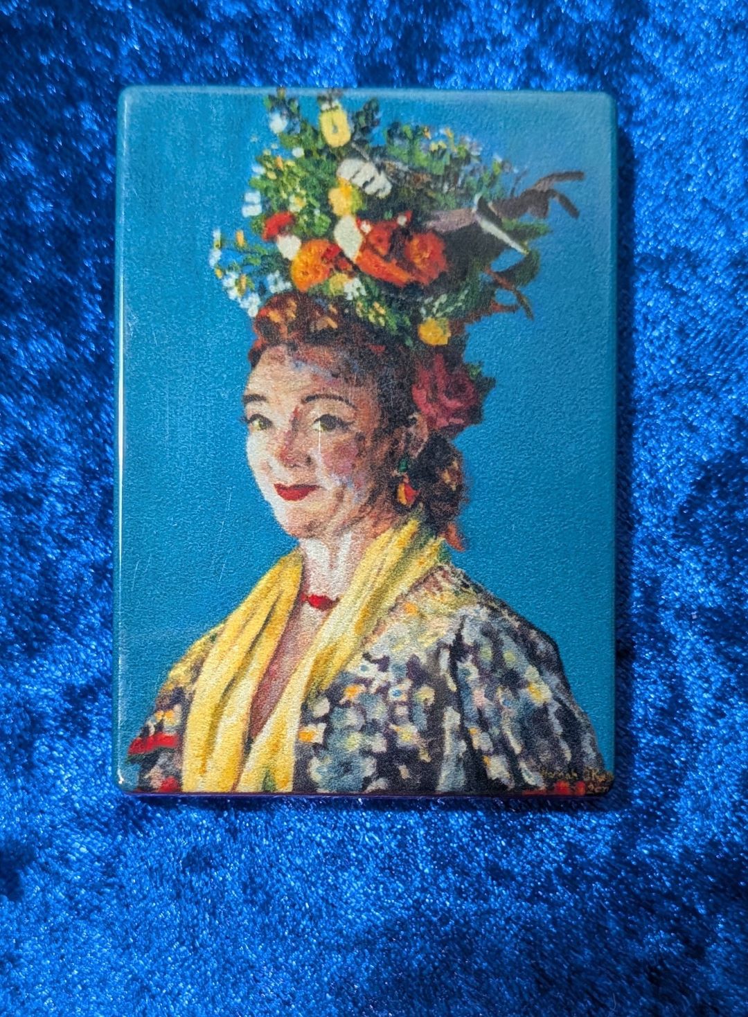 Flamenco and Headdress Self Portrait Fridge Magnet - Image 2